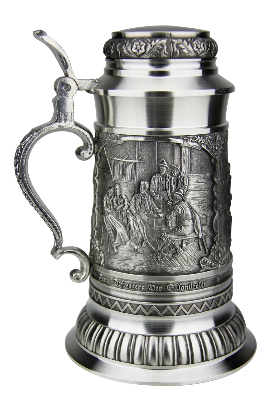 Defregger Pewter Beer Stein | 1 Liter 6 Defregger Pewter Beer Stein | 1 Liter - Image 4