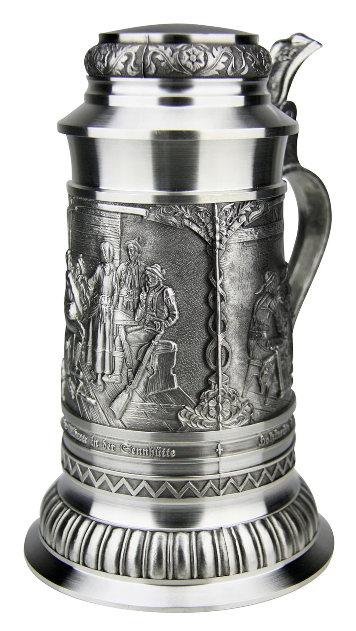 Defregger Pewter Beer Stein | 1 Liter 3 Defregger Pewter Beer Stein | 1 Liter