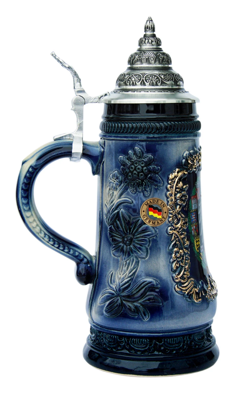 Deutschland Alpine Flowers Beer Stein 4 Deutschland Alpine Flowers Beer Stein - Image 2