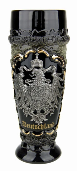Deutschland Eagle Crest Relief Stoneware Wheat Beer Cup
