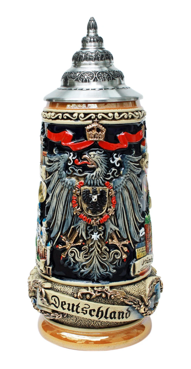 Deutschland Eagle Panorama Beer Stein 3 Deutschland Eagle Panorama Beer Stein