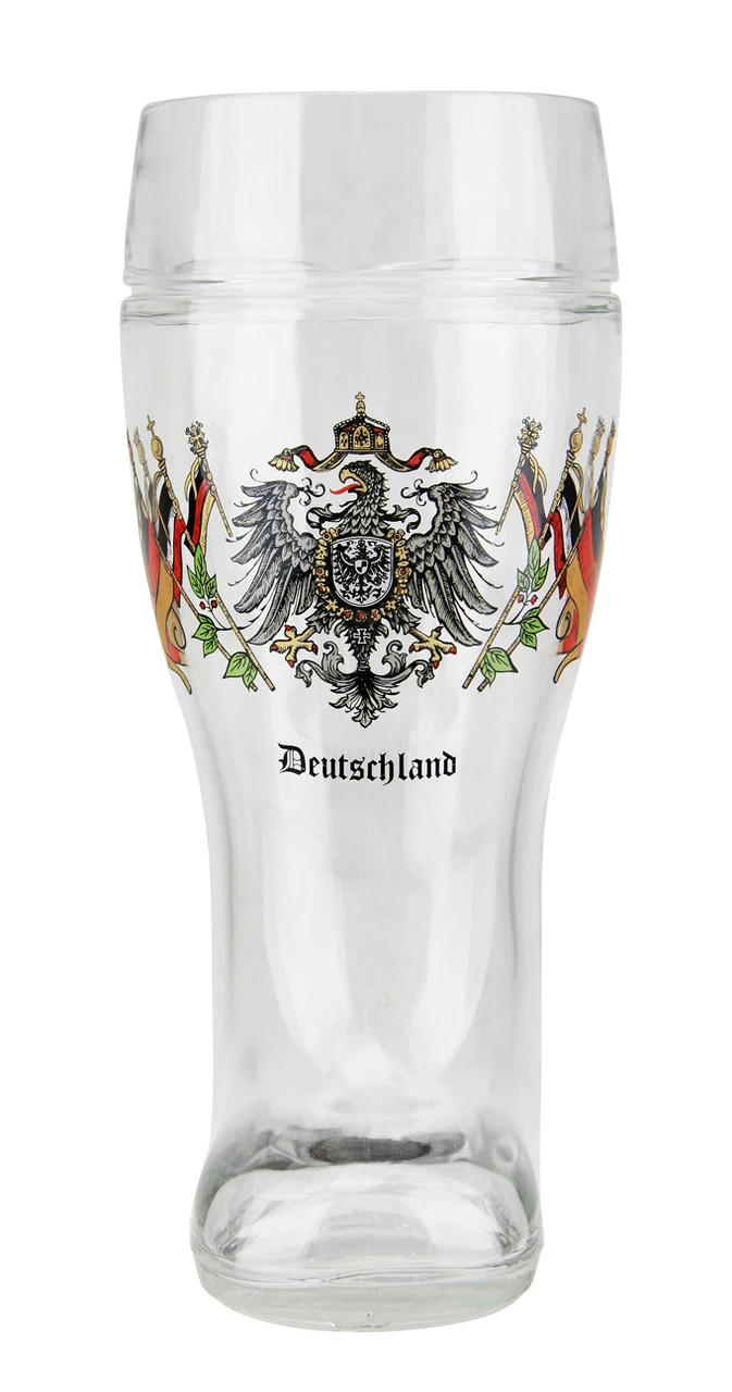 Deutschland Eagle And Flags Glass Beer Boot 1 Liter 6 Deutschland Eagle And Flags Glass Beer Boot 1 Liter - Image 4