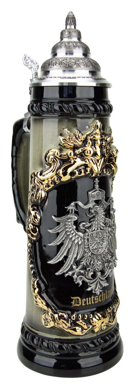 Deutschland German Eagle Beer Stein With Pewter Eagle | 1 Liter 4 Deutschland German Eagle Beer Stein With Pewter Eagle | 1 Liter - Image 2