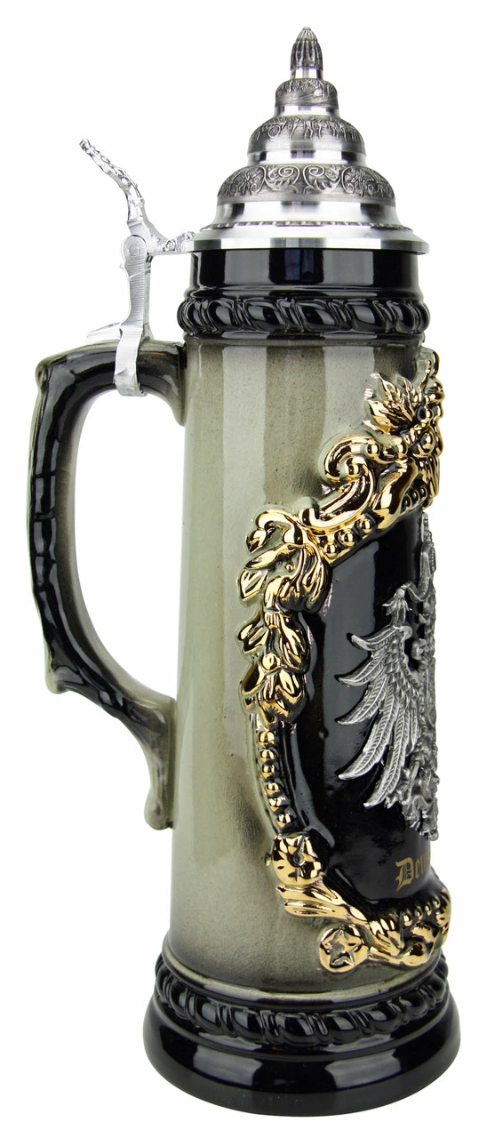 Deutschland German Eagle Beer Stein With Pewter Eagle | 1 Liter 5 Deutschland German Eagle Beer Stein With Pewter Eagle | 1 Liter - Image 3