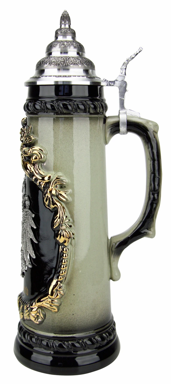 Deutschland German Eagle Beer Stein With Pewter Eagle | 1 Liter 7 Deutschland German Eagle Beer Stein With Pewter Eagle | 1 Liter - Image 5