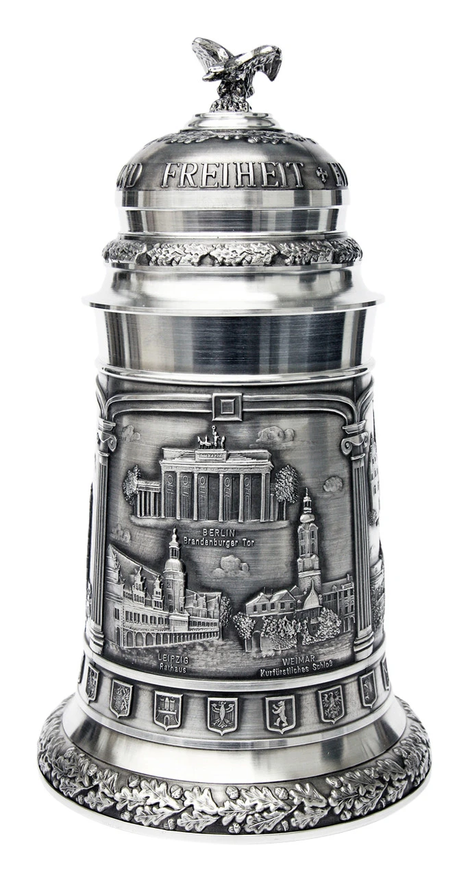 Deutschland German Landmarks Pewter Beer Stein 4 Deutschland German Landmarks Pewter Beer Stein - Image 2