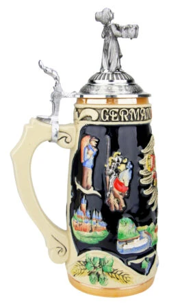 Deutschland Legacy Beer Stein With Pewter Beer Maiden Lid 10 Deutschland Legacy Beer Stein With Pewter Beer Maiden Lid -Beer Stein Store Deutschland Legacy Beer Stein with Beer Maiden Lid K1010BM LS SM 67429.1542062741