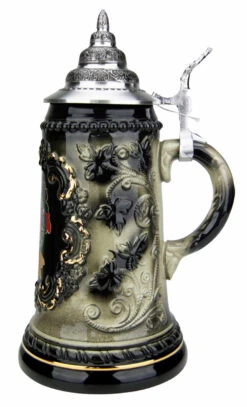 Deutschland Map Black Glaze Beer Stein 9 Deutschland Map Black Glaze Beer Stein -Beer Stein Store Deutschland Map Black Glaze Beer Stein K455SK RS SM 34423.1548780110