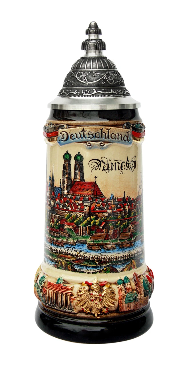 Deutschland Munich Panorama Beer Stein 3 Deutschland Munich Panorama Beer Stein