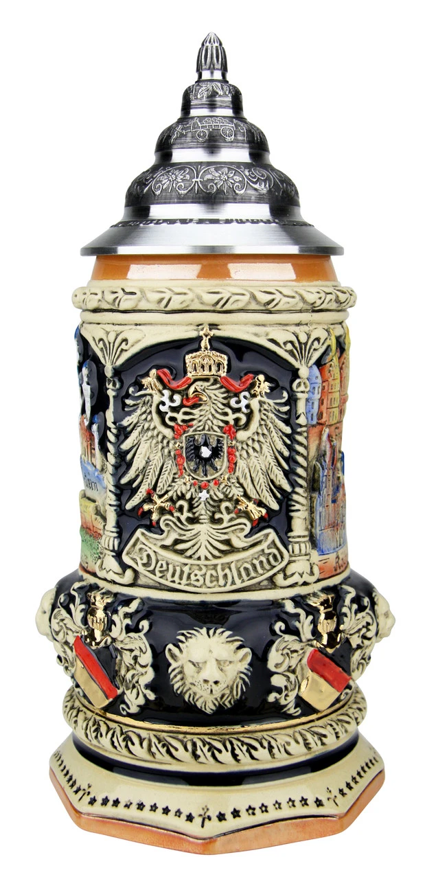 Deutschland Octagon Beer Stein | 0.75 Liter 3 Deutschland Octagon Beer Stein | 0.75 Liter