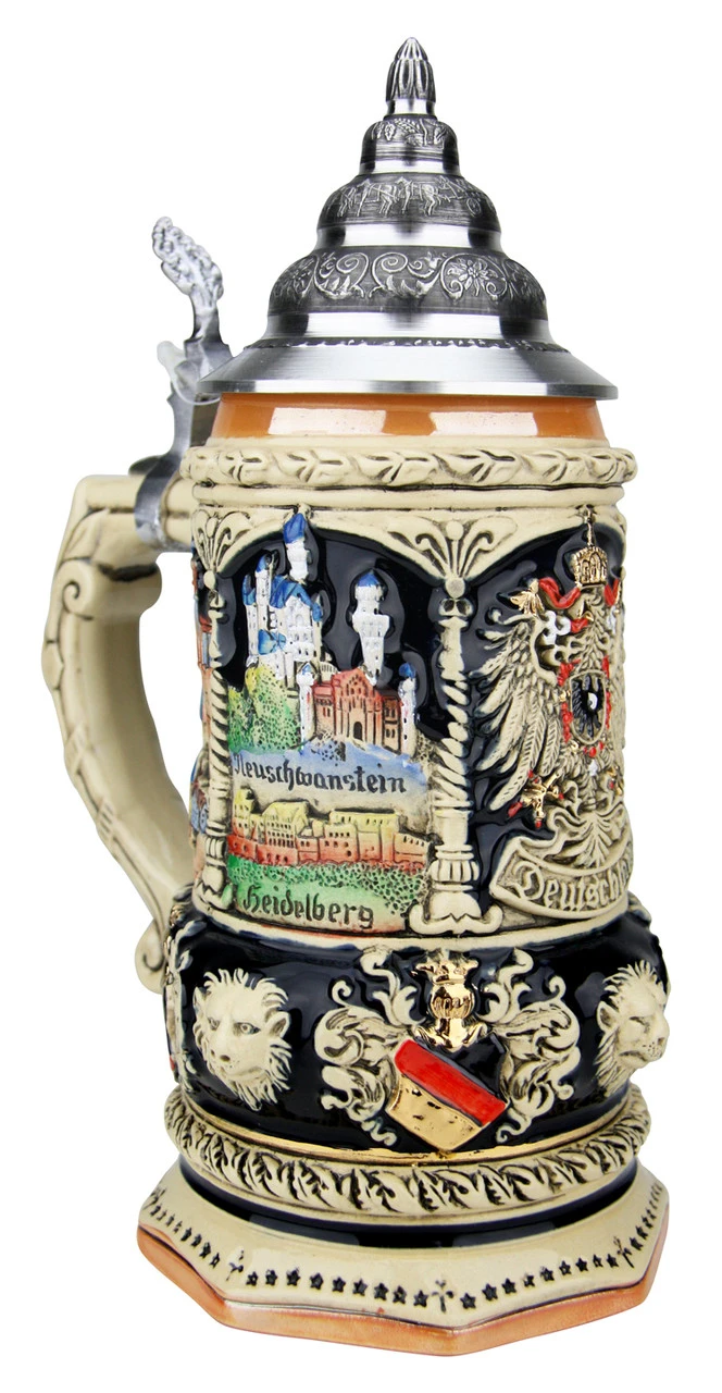 Deutschland Octagon Beer Stein | 0.75 Liter 4 Deutschland Octagon Beer Stein | 0.75 Liter - Image 2