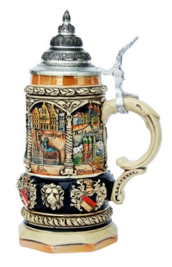 Deutschland Octagon Beer Stein | 0.4 Liter 6 Deutschland Octagon Beer Stein | 0.4 Liter -Beer Stein Store Deutschland Octagon Beer Stein K319 RS SM 30292.1401395757