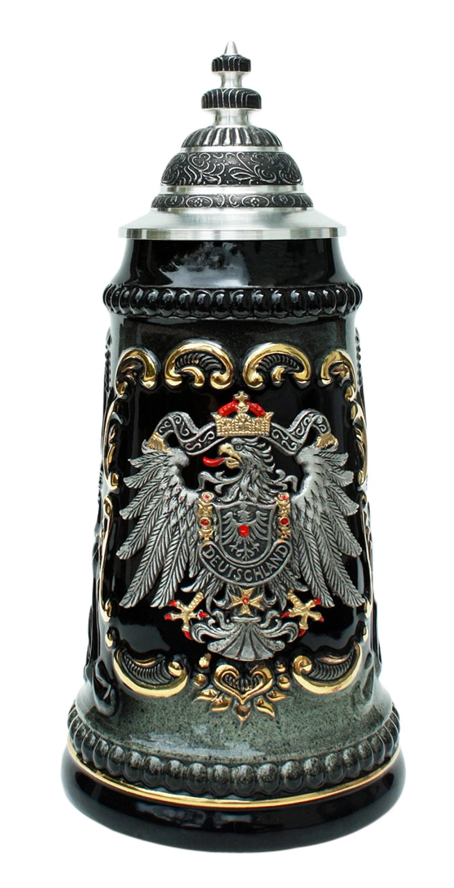 Deutschland Pewter Eagle Beer Stein 3 Deutschland Pewter Eagle Beer Stein