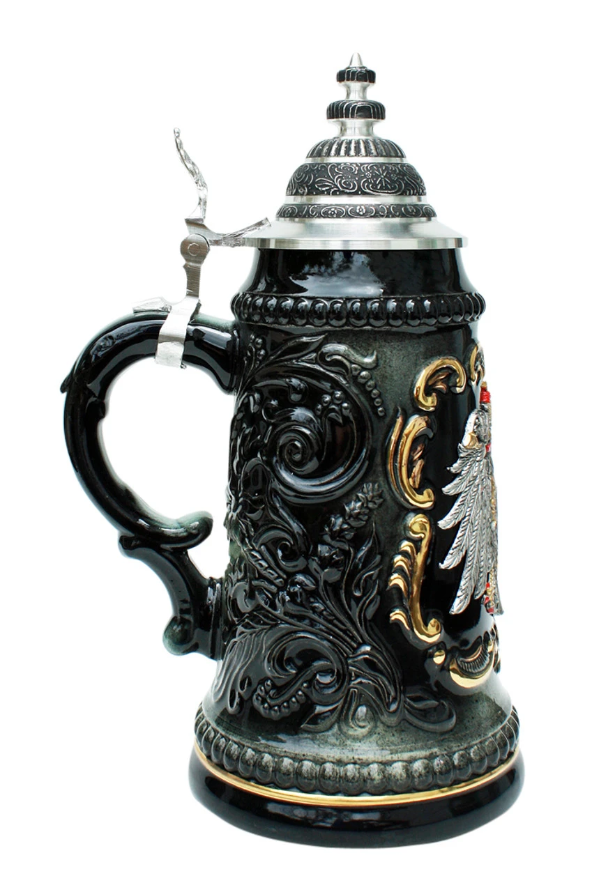 Deutschland Pewter Eagle Beer Stein 4 Deutschland Pewter Eagle Beer Stein - Image 2