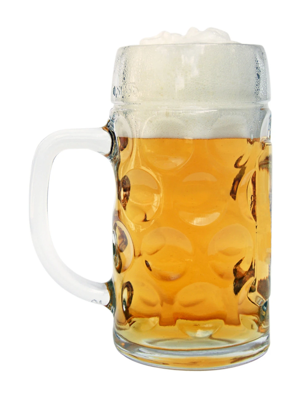 Neuschwanstein Dimpled Oktoberfest Glass Beer Mug 0.5 Liter 5 Neuschwanstein Dimpled Oktoberfest Glass Beer Mug 0.5 Liter - Image 3