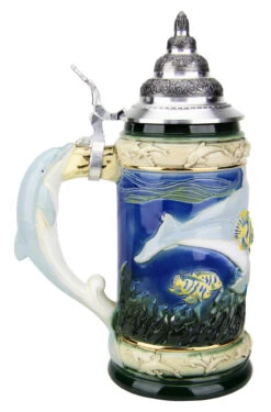 Dolphin Beer Stein 13 Dolphin Beer Stein -Beer Stein Store Dolphin Beer Stein K961 LS SM 17642.1490128973