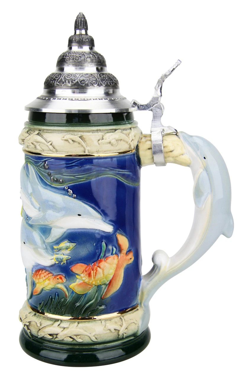 Dolphin Beer Stein 3 Dolphin Beer Stein