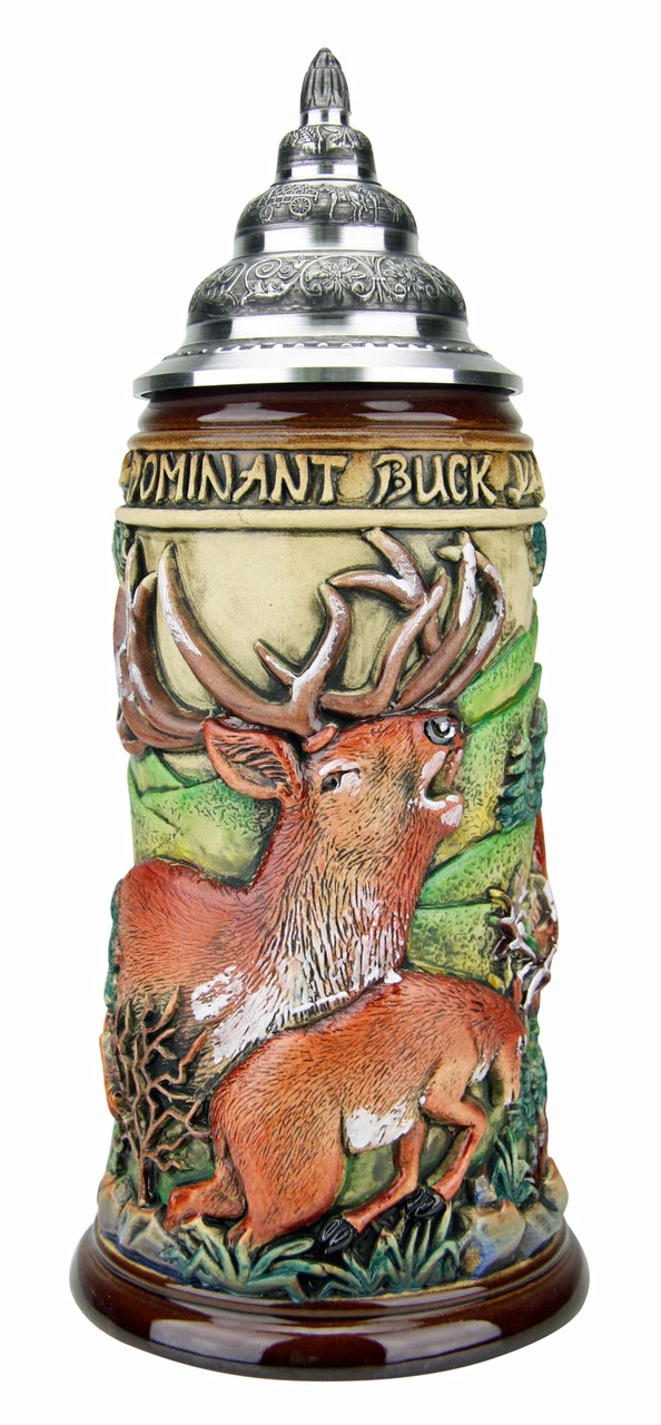 Dominant Buck Beer Stein Rustic 3 Dominant Buck Beer Stein Rustic