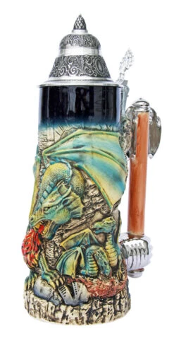 Dragon Beer Stein 9 Dragon Beer Stein -Beer Stein Store Dragon Beer Stein KT4000BZ Angle SM 13125.1401396066