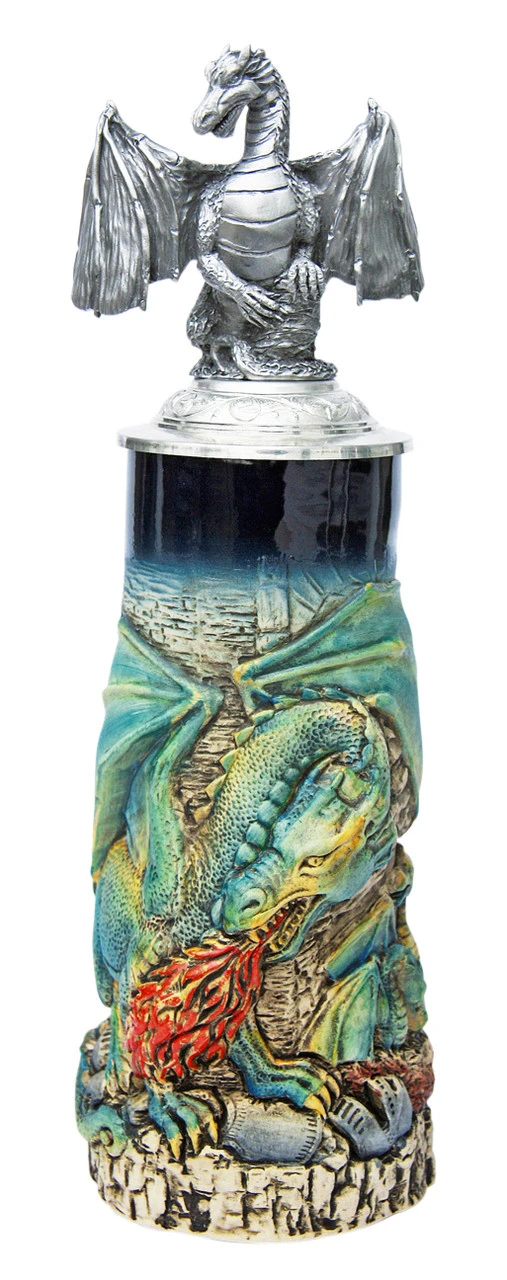 Dragon Beer Stein With Dragon Lid