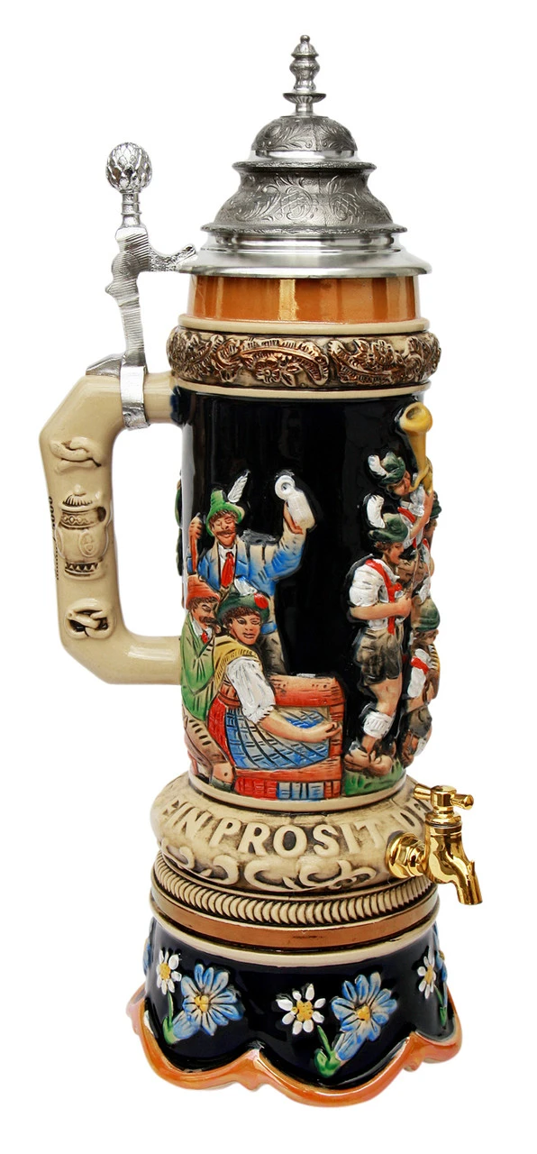 Fest Krug Oompah Band Musical Beer Stein With Working Beer Taps 7 Fest Krug Oompah Band Musical Beer Stein With Working Beer Taps - Image 5