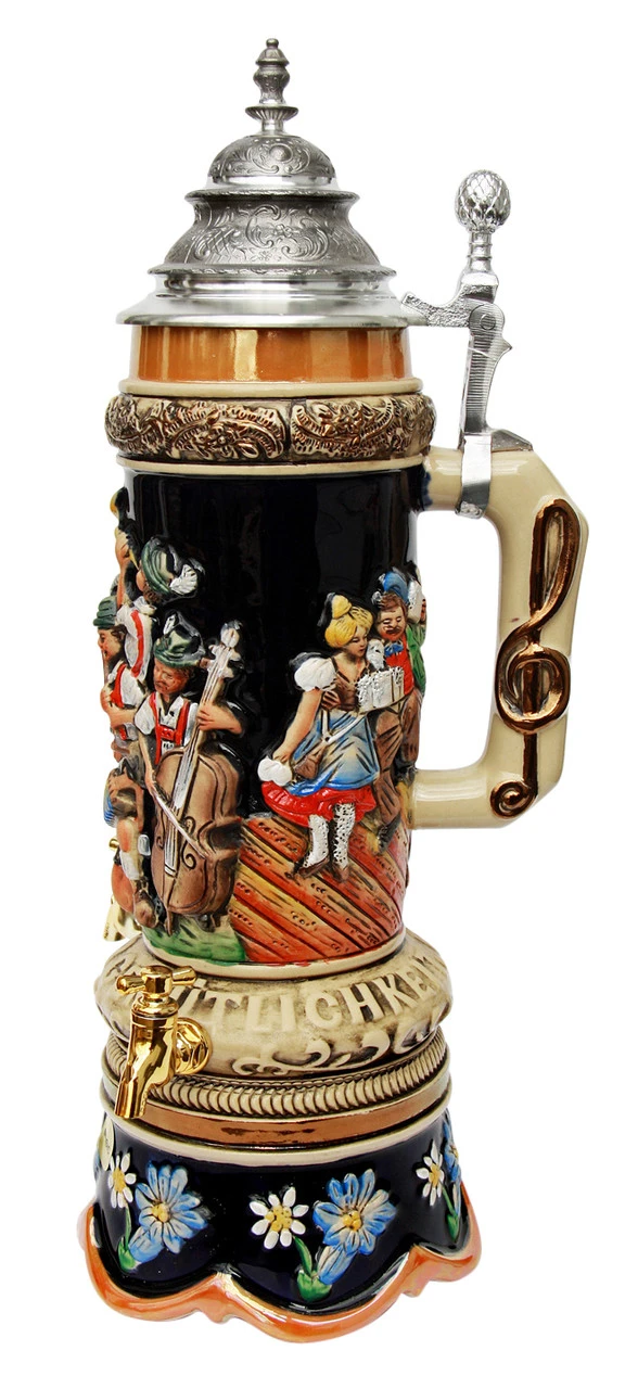 Fest Krug Oompah Band Musical Beer Stein With Working Beer Taps 9 Fest Krug Oompah Band Musical Beer Stein With Working Beer Taps - Image 7