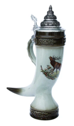 Elk Drinking Horn Beer Stein