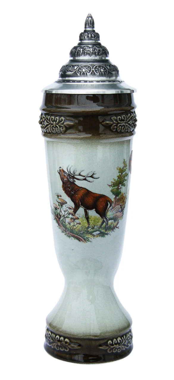 Elk Drinking Horn Beer Stein 5 Elk Drinking Horn Beer Stein - Image 3