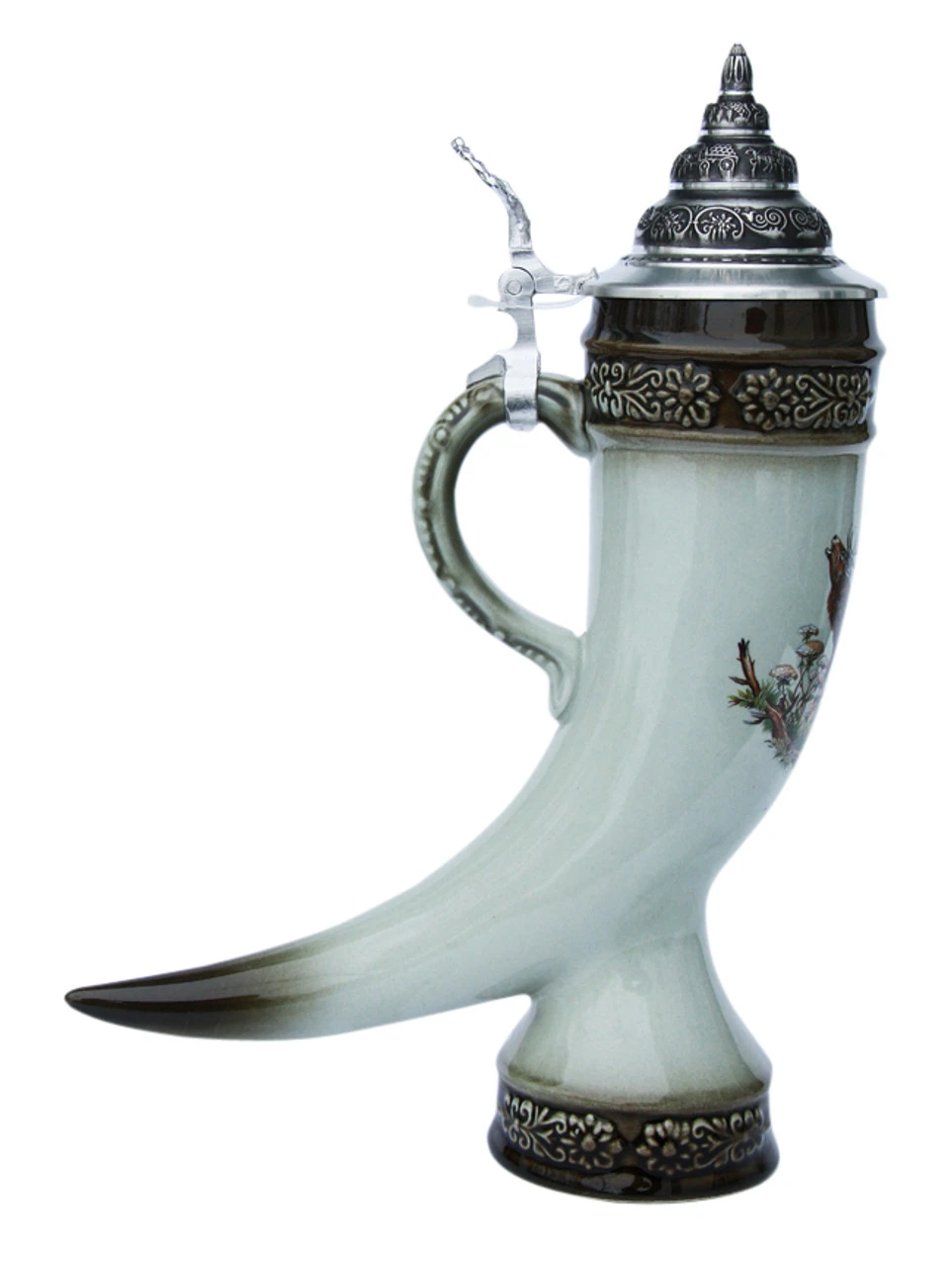 Elk Drinking Horn Beer Stein 4 Elk Drinking Horn Beer Stein - Image 2