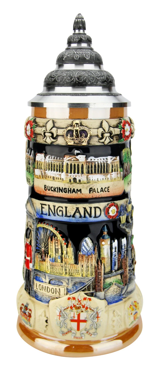 England Panorama Beer Stein 3 England Panorama Beer Stein