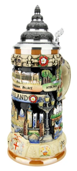 England Panorama Beer Stein 11 England Panorama Beer Stein -Beer Stein Store England Panorama Beer Stein K309EN RA SM 19544.1586805309