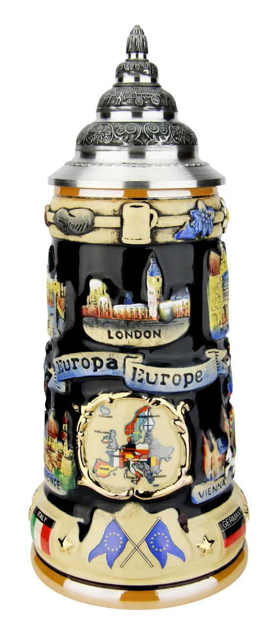 Europe Souvenir Beer Stein 4 Europe Souvenir Beer Stein - Image 2