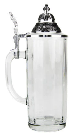 Faceted Glass Beer Stein With Pointed Pewter Lid 17 Faceted Glass Beer Stein With Pointed Pewter Lid -Beer Stein Store Faceted Glass Beer Stein with Pointed Pewter Lid GS66690 LS SM 03117.1524681455