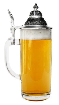 Faceted Glass Beer Stein With Pointed Pewter Lid 12 Faceted Glass Beer Stein With Pointed Pewter Lid -Beer Stein Store Faceted Glass Beer Stein with Pointed Pewter Lid GS66690 LSwB SM 68634.1524682793
