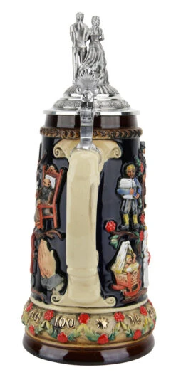 Stein Of Life Wedding Beer Stein | Wedding Couple Lid 12 Stein Of Life Wedding Beer Stein | Wedding Couple Lid -Beer Stein Store Family Tree Wedding Beer Stein Wedding Couple Lid K1026F Back SM 88633.1494356257