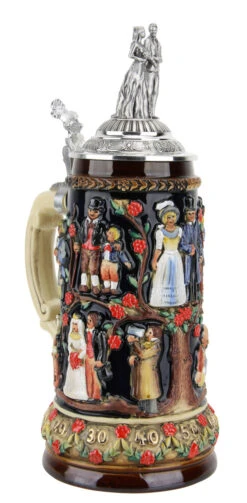 Stein Of Life Wedding Beer Stein | Wedding Couple Lid