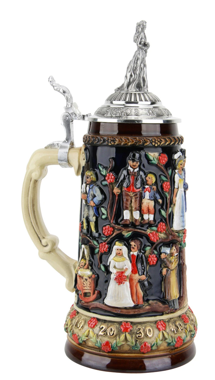 Stein Of Life Wedding Beer Stein | Wedding Couple Lid 5 Stein Of Life Wedding Beer Stein | Wedding Couple Lid - Image 3
