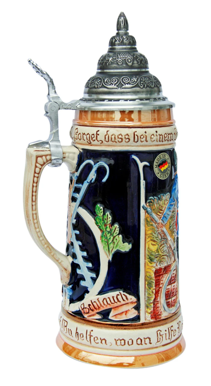 Firemans Beer Stein 4 Firemans Beer Stein - Image 2