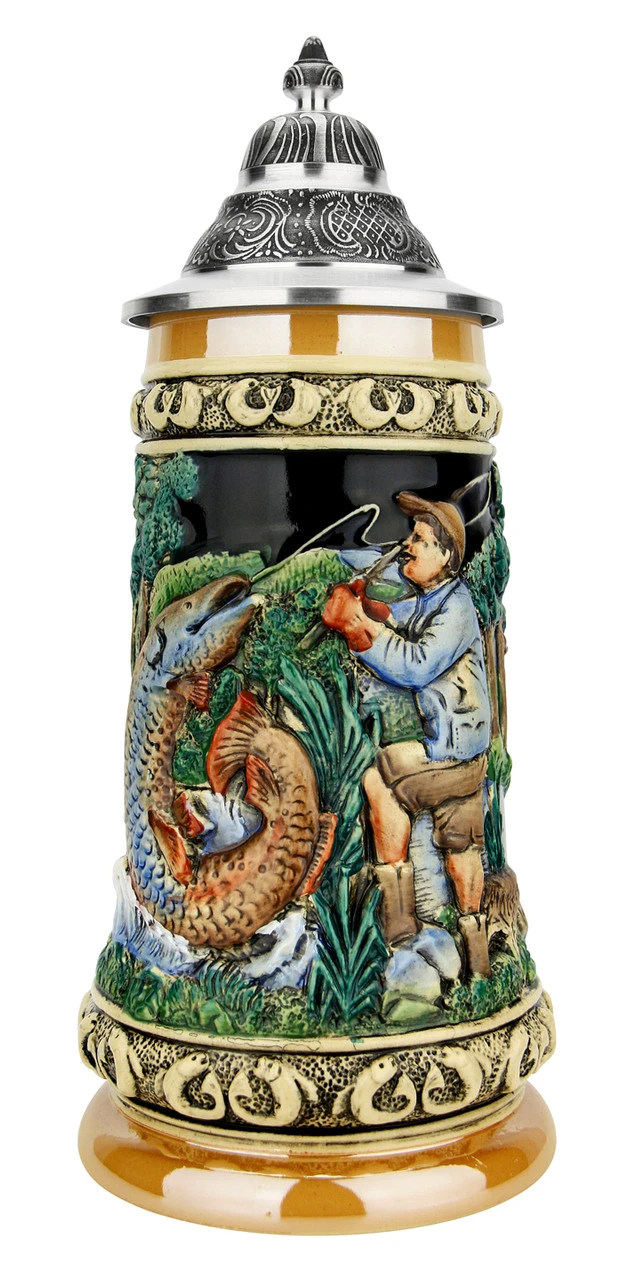 Fishing Beer Stein 3 Fishing Beer Stein
