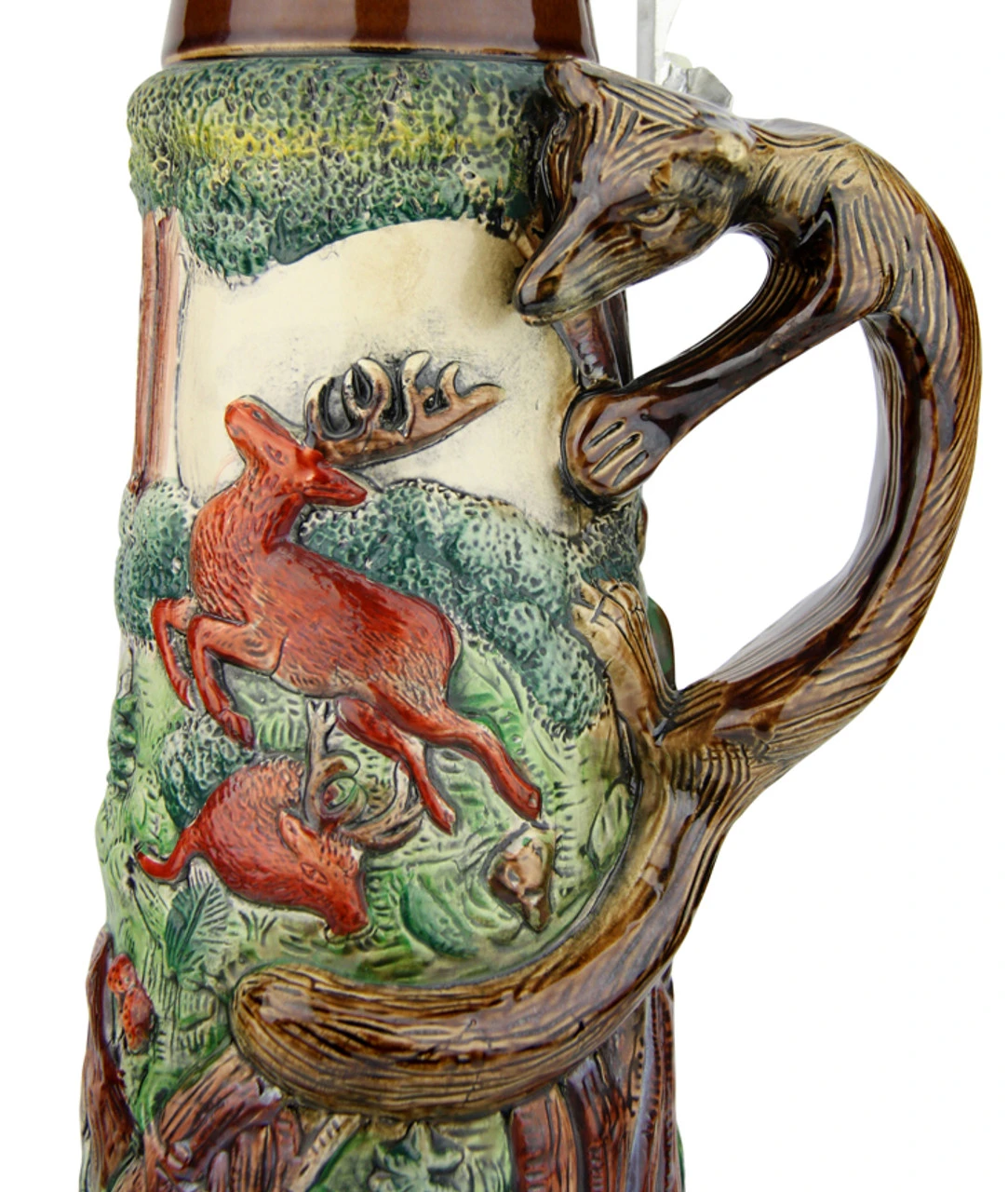 Fox Handle Hunter Beer Stein 2 Liter | Eagle Lid 5 Fox Handle Hunter Beer Stein 2 Liter | Eagle Lid - Image 3