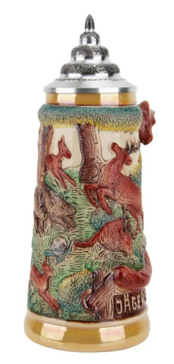 Hunters Joy Fox Handle Beer Stein 11 Hunters Joy Fox Handle Beer Stein -Beer Stein Store Fox Handle Hunter Beer Stein Gold Mulicolor K949C FNT SM 48074.1462904892