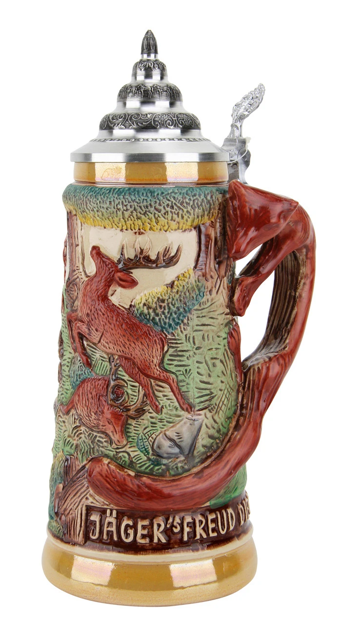 Hunters Joy Fox Handle Beer Stein 3 Hunters Joy Fox Handle Beer Stein