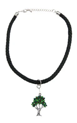 Fruit Tree German Pewter Dirndl Necklace 6 Fruit Tree German Pewter Dirndl Necklace -Beer Stein Store Fruit Tree Braided Cord Dirndl Necklace KN2112802 SM 65658.1541364695