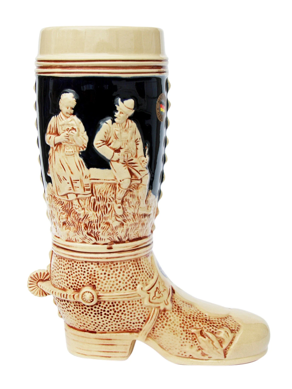 German Ceramic Beer Boot 1 Liter Cobalt 3 German Ceramic Beer Boot 1 Liter Cobalt