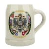 German Eagle And Crests Stoneware Beer Mug 0.5 Liter 1 German Eagle And Crests Stoneware Beer Mug 0.5 Liter -Beer Stein Store German Eagle Crest Stoneware Beer Mug 0.5 Liter GS38000DL FNT SM 53781.1575052815