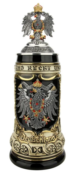 German Eagle Crests Beer Stein With Eagle Lid 8 German Eagle Crests Beer Stein With Eagle Lid -Beer Stein Store German Eagle Crests Beer Stein with Eagle Lid ZB14259001 FNT SM 66950.1668721279
