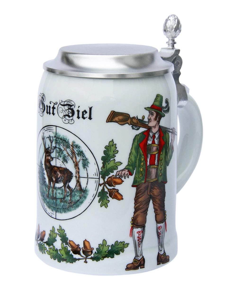 Zimmermann German Hunter Porcelain Beer Stein 3 Zimmermann German Hunter Porcelain Beer Stein
