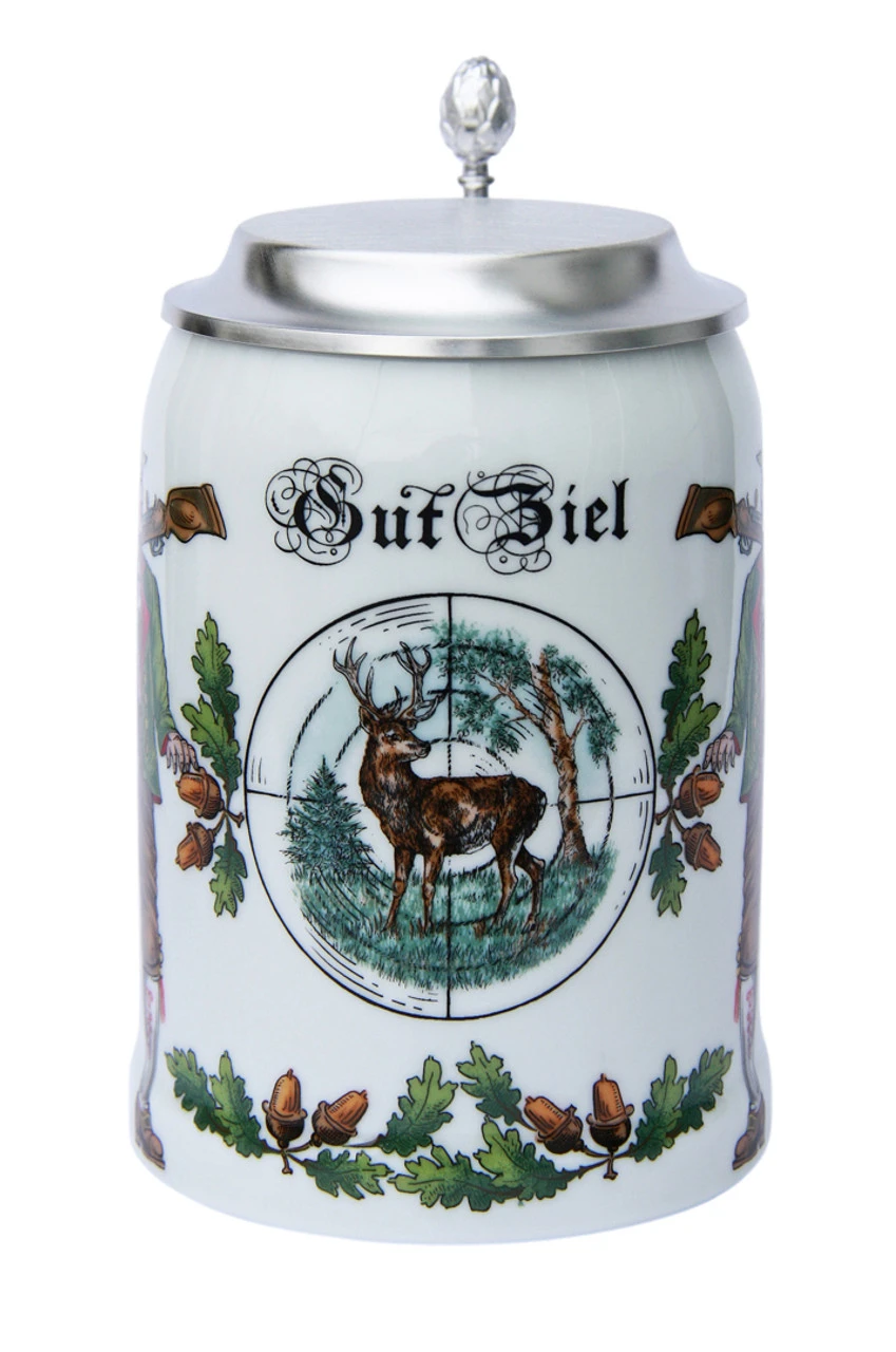 Zimmermann German Hunter Porcelain Beer Stein 4 Zimmermann German Hunter Porcelain Beer Stein - Image 2