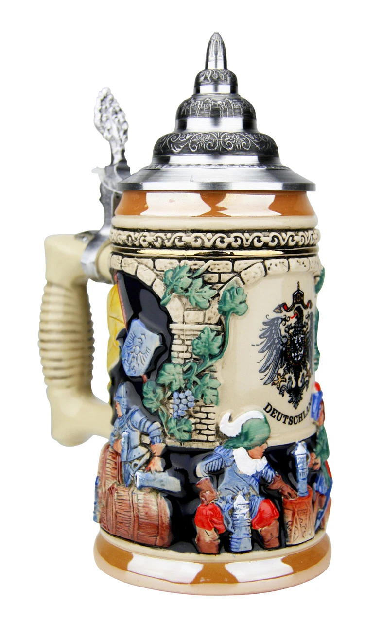Medieval German Knights Beer Stein 3 Medieval German Knights Beer Stein