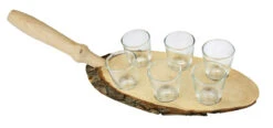 German Schnapps Wooden Platter